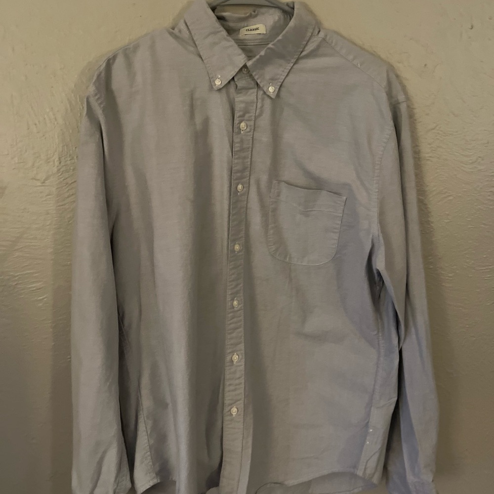 J. Crew Light Grey Casual Button-Down Shirt